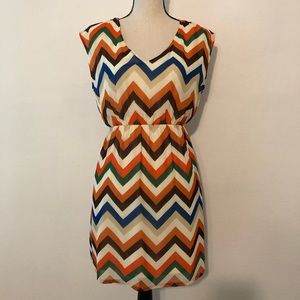 Tulle Colorful Chevron Sleeveless Summer Dress